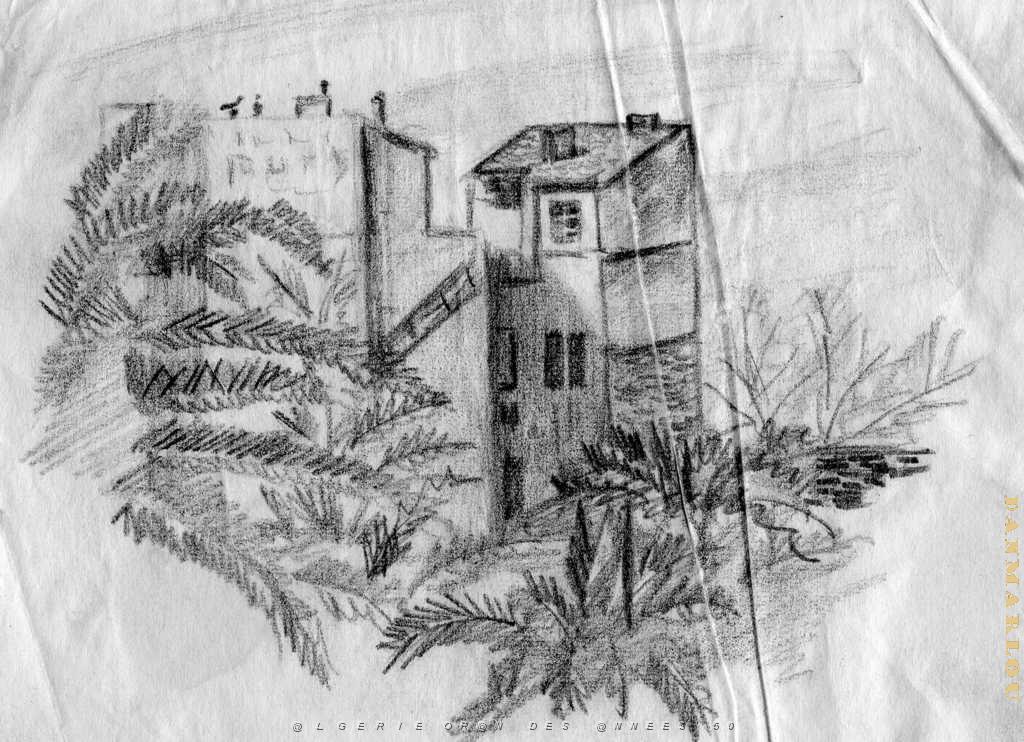 1958 IMMEUBLES VUS DE LA TERRASSE DE LA BNCI PLACE CARNOT A SIDI BEL ABBES.JPG